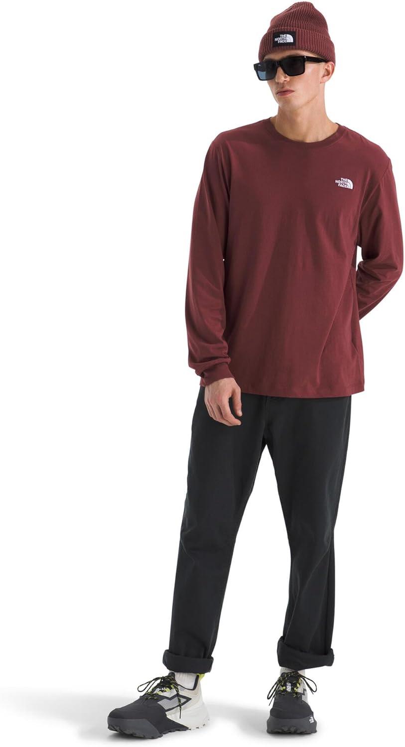 imageTHE NORTH FACE Mens Evolution Simple Dome Longsleeve Tee Cotton Shirt With the Classic LogoSumac