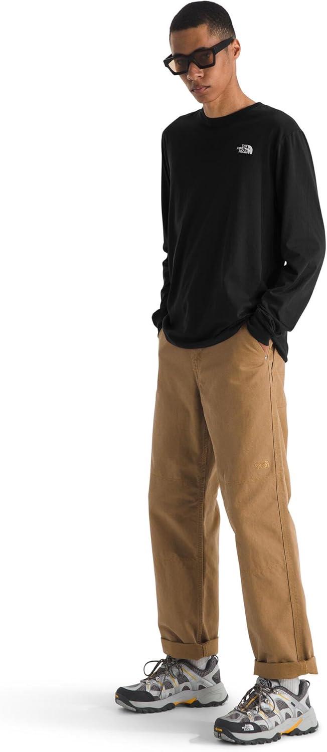 imageTHE NORTH FACE Mens Evolution Simple Dome Longsleeve Tee Cotton Shirt With the Classic LogoTnf Black