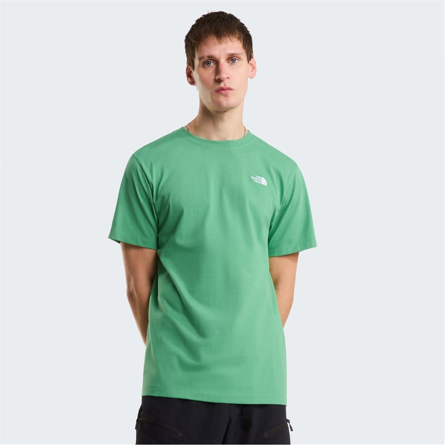 imageTHE NORTH FACE Mens Evolution Simple Dome Shortsleeve Tee Standard amp Big Size Cotton Shirt With the Classic LogoDimmed Algae