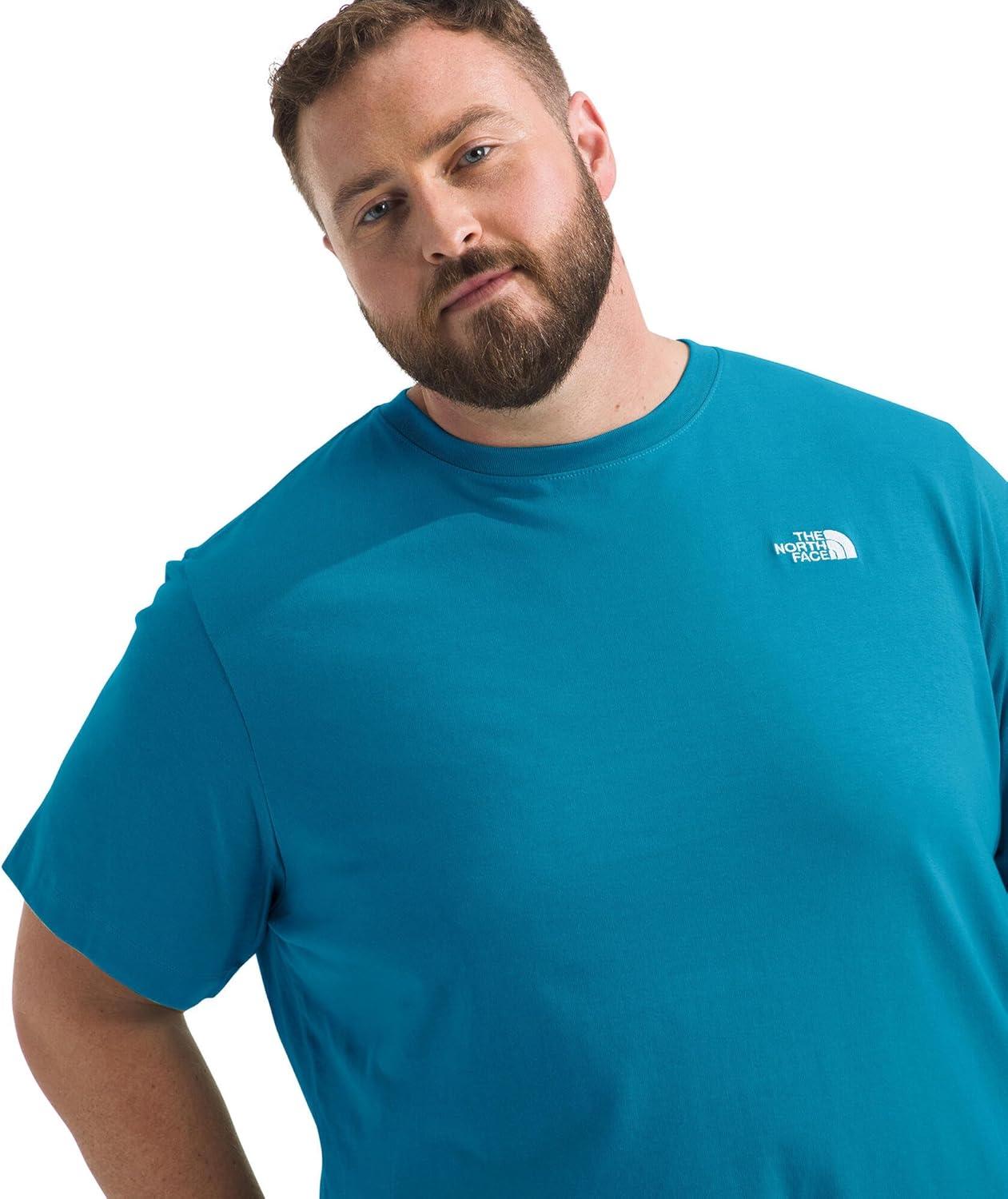 imageTHE NORTH FACE Mens Evolution Simple Dome Shortsleeve Tee Standard amp Big Size Cotton Shirt With the Classic LogoDusk Blue