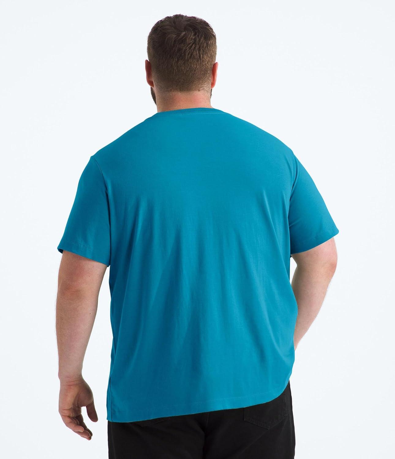 imageTHE NORTH FACE Mens Evolution Simple Dome Shortsleeve Tee Standard amp Big Size Cotton Shirt With the Classic LogoDusk Blue