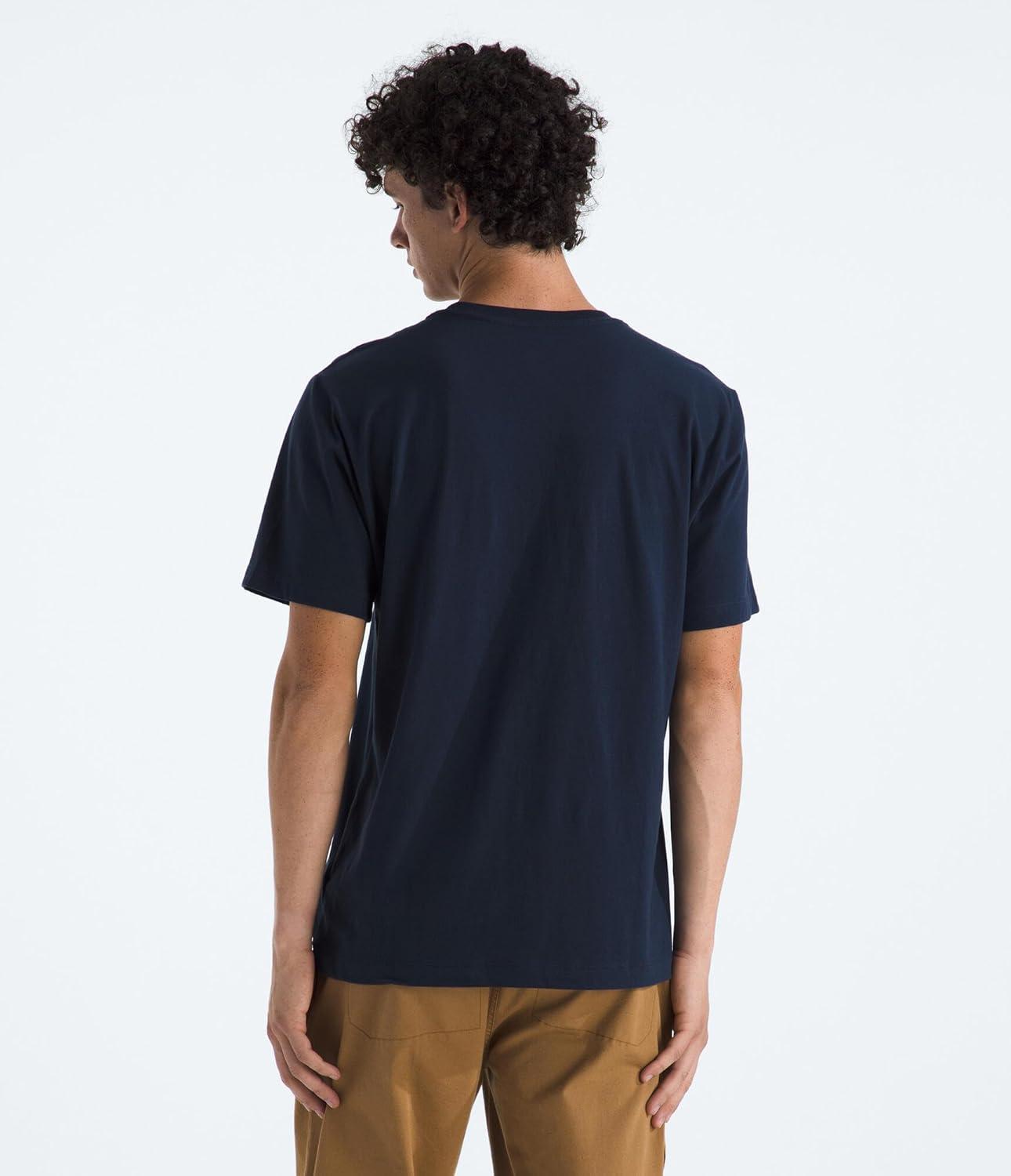 imageTHE NORTH FACE Mens Evolution Simple Dome Shortsleeve Tee Standard amp Big Size Cotton Shirt With the Classic LogoSummit Navy