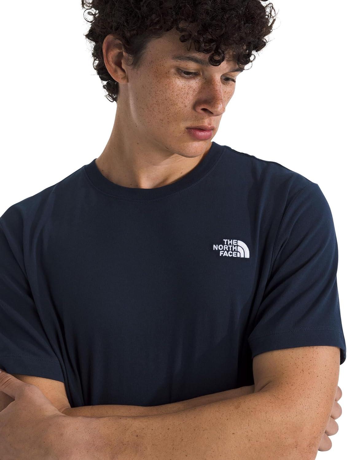 imageTHE NORTH FACE Mens Evolution Simple Dome Shortsleeve Tee Standard amp Big Size Cotton Shirt With the Classic LogoSummit Navy