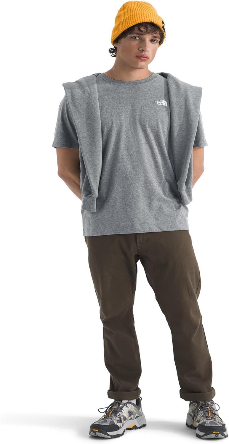 imageTHE NORTH FACE Mens Evolution Simple Dome Shortsleeve Tee Standard amp Big Size Cotton Shirt With the Classic LogoTnf Mid Grey Heather