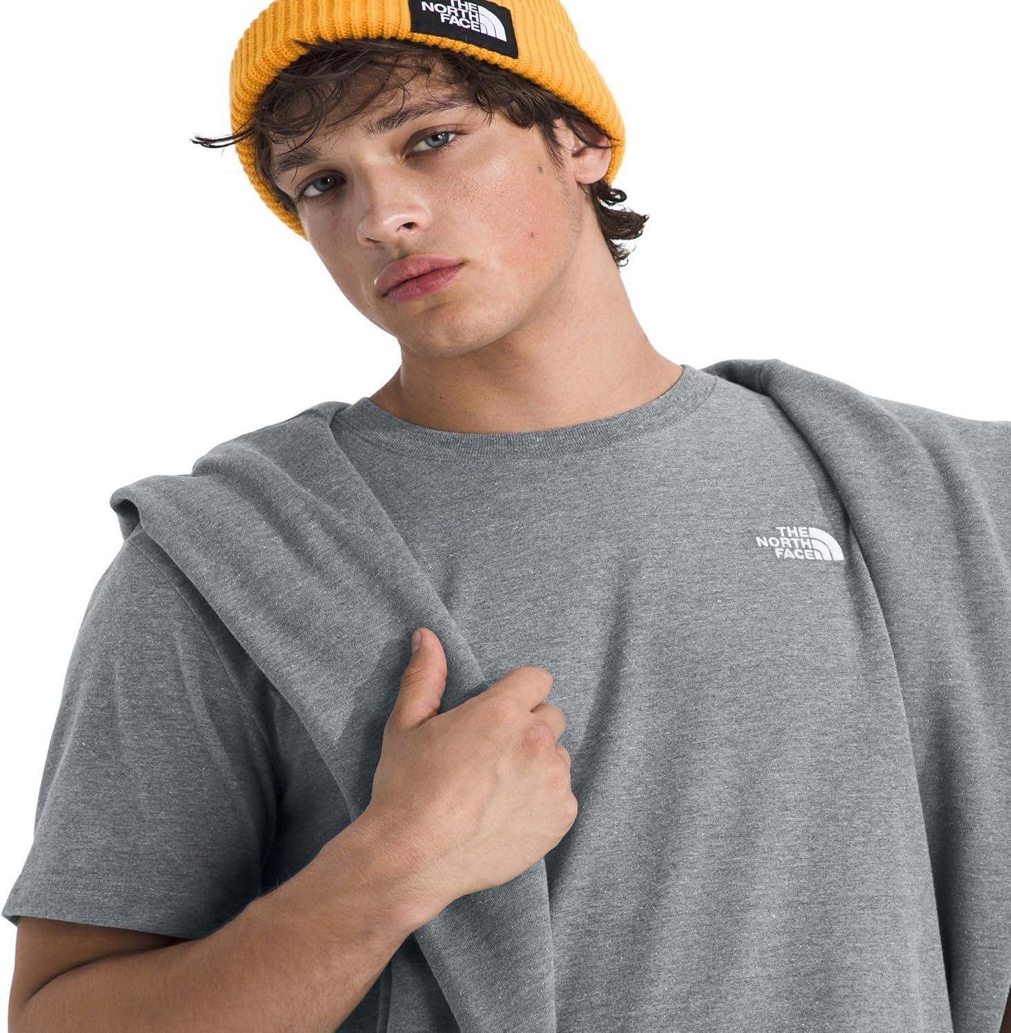 imageTHE NORTH FACE Mens Evolution Simple Dome Shortsleeve Tee Standard amp Big Size Cotton Shirt With the Classic LogoTnf Mid Grey Heather