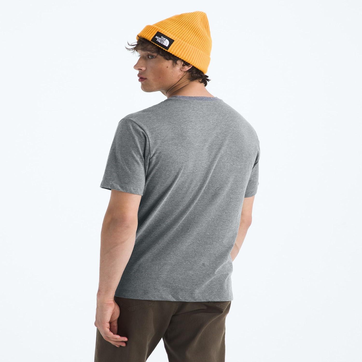 imageTHE NORTH FACE Mens Evolution Simple Dome Shortsleeve Tee Standard amp Big Size Cotton Shirt With the Classic LogoTnf Mid Grey Heather