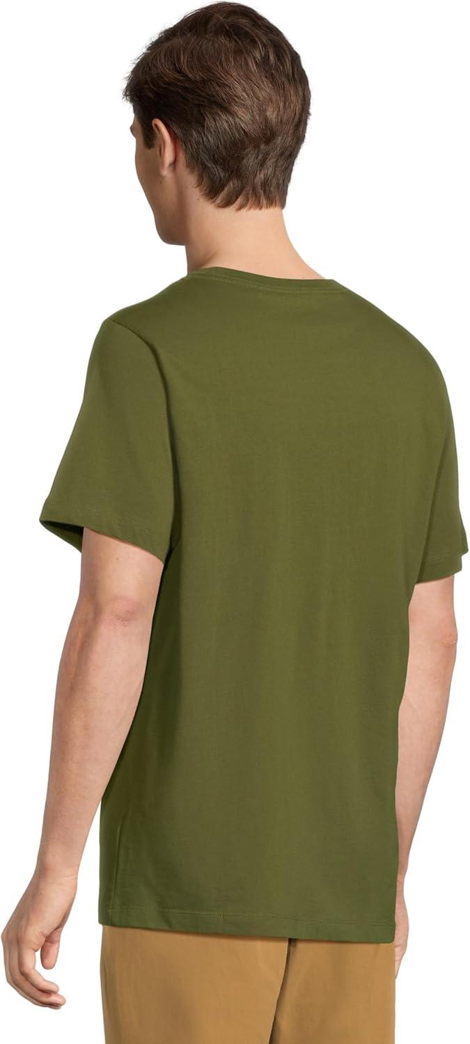 imageTHE NORTH FACE Mens Evolution Simple Dome Shortsleeve Tee Standard amp Big Size Cotton Shirt With the Classic LogoWoodland Green