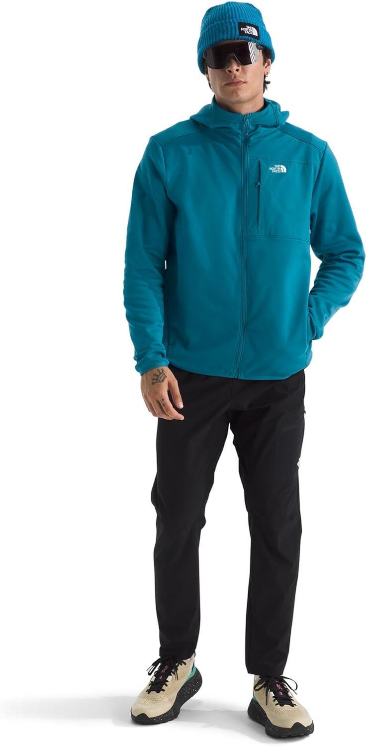 imageTHE NORTH FACE Mens TNF Performance Fleece Full Zip Hoodie Lightweight Hooded Top Elastic Binding amp Zip PocketsDusk Blue