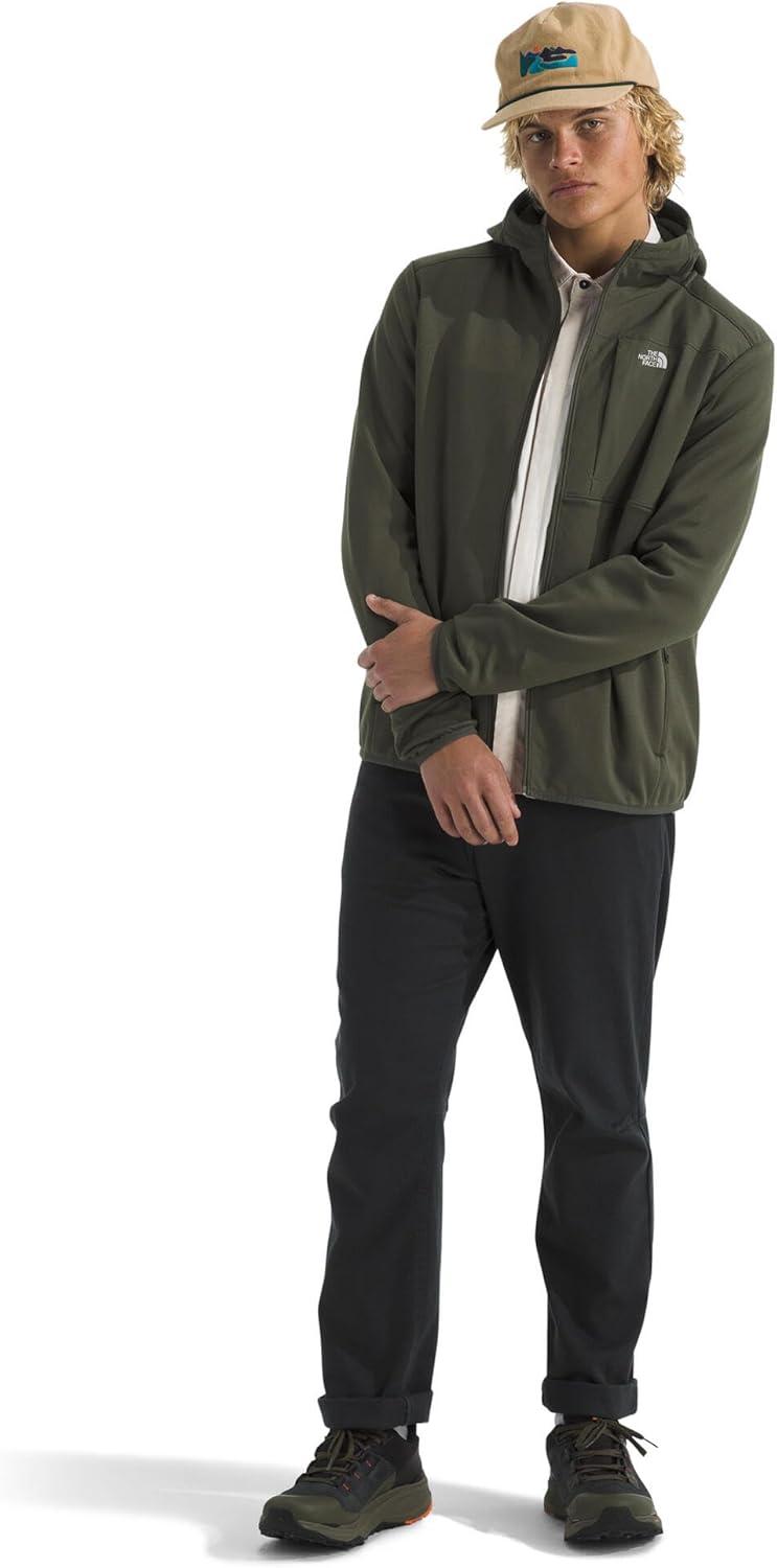 imageTHE NORTH FACE Mens TNF Performance Fleece Full Zip Hoodie Lightweight Hooded Top Elastic Binding amp Zip PocketsNew Taupe Green