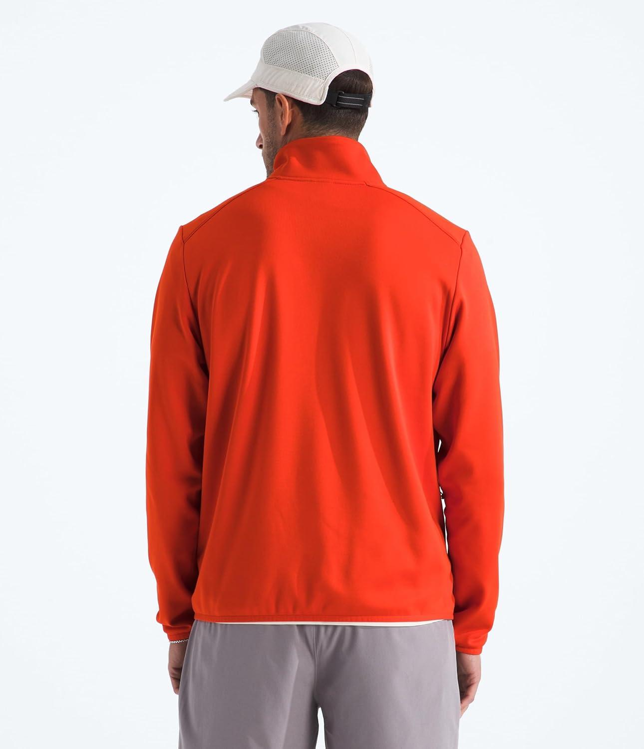 imageTHE NORTH FACE Mens TNF Performance Fleece Full Zip Jacket Lightweight Pullover With Zip PocketsLava Red