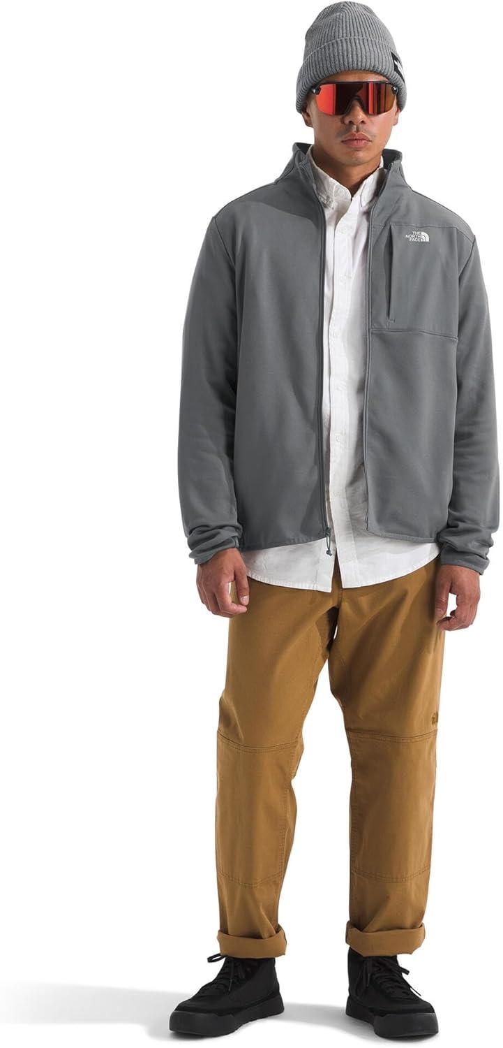imageTHE NORTH FACE Mens TNF Performance Fleece Full Zip Jacket Lightweight Pullover With Zip PocketsSmoked Pearl