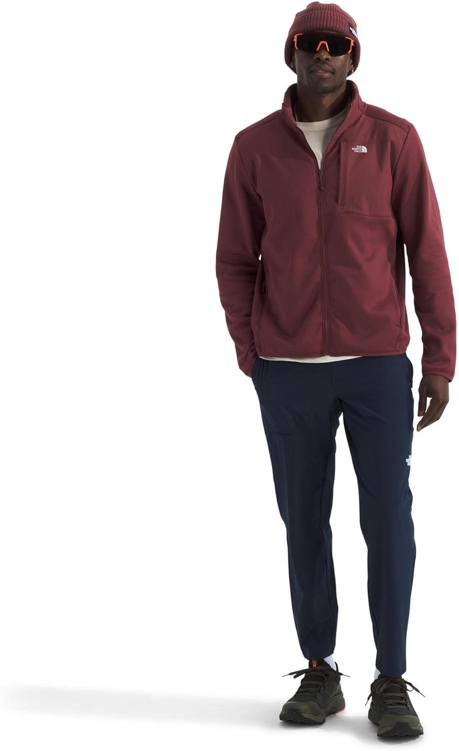 imageTHE NORTH FACE Mens TNF Performance Fleece Full Zip Jacket Lightweight Pullover With Zip PocketsSumac