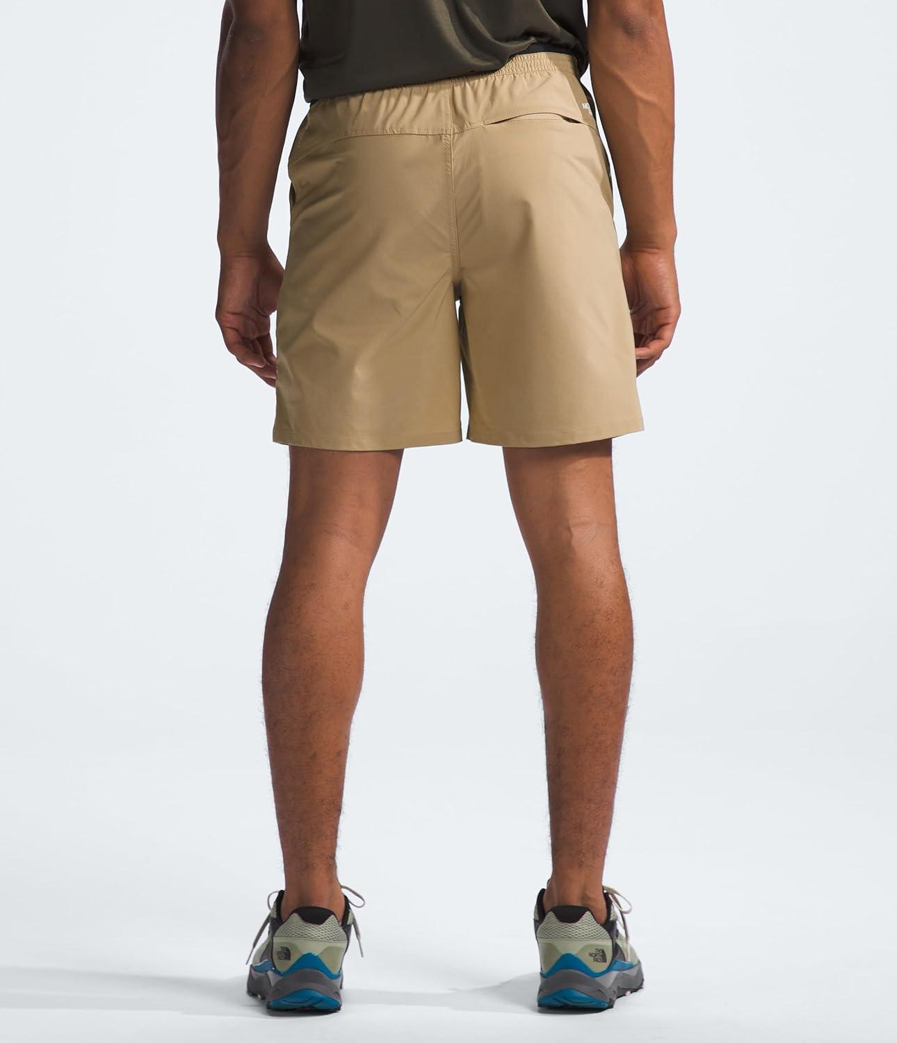 imageTHE NORTH FACE Mens Wander Short 20 Moisture Wicking Water Repellent Finish Internal DrawcordKhaki Stone