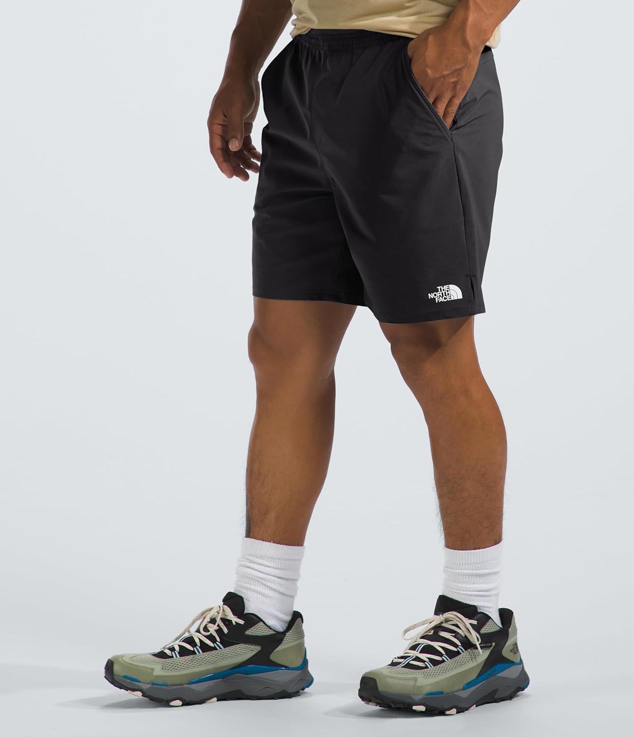 imageTHE NORTH FACE Mens Wander Short 20 Moisture Wicking Water Repellent Finish Internal DrawcordTnf Black