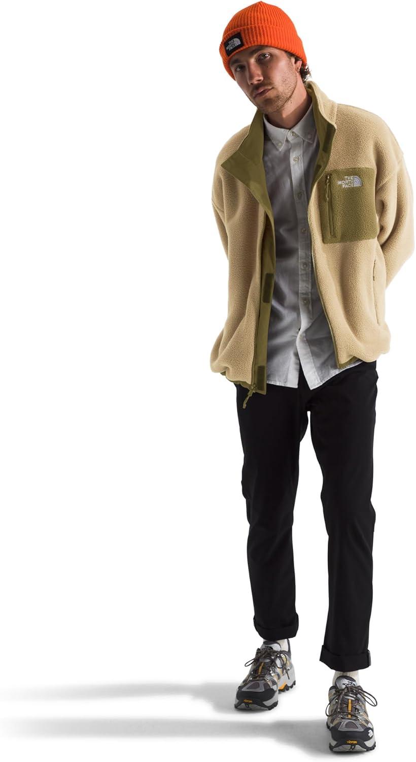 imageTHE NORTH FACE Mens Yumiori Reversible Jacket Water amp Wind Resistant Internal Cinch Cord Elastic Cuffs amp Zip PocketsCedarKhaki Stone