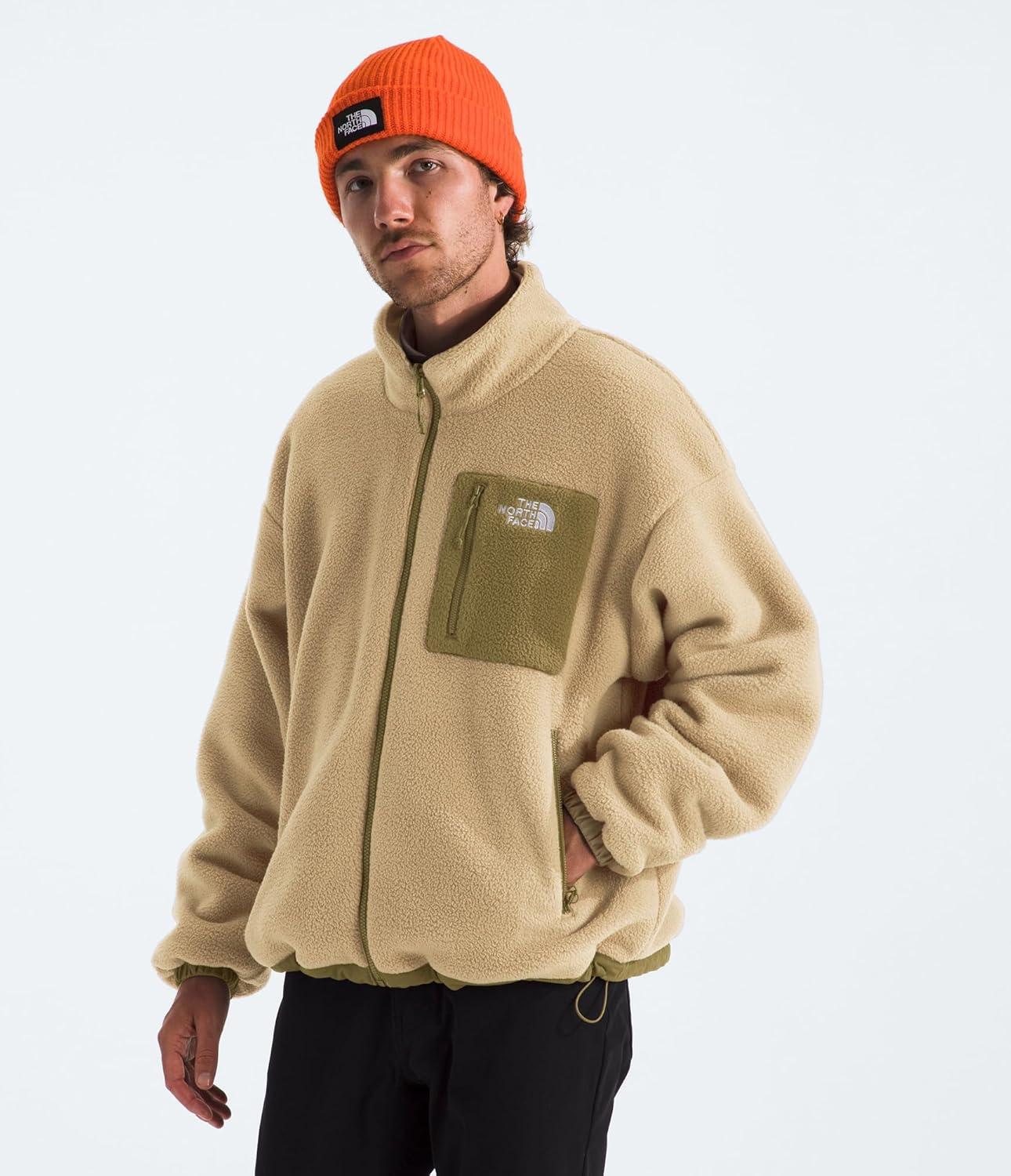 imageTHE NORTH FACE Mens Yumiori Reversible Jacket Water amp Wind Resistant Internal Cinch Cord Elastic Cuffs amp Zip PocketsCedarKhaki Stone