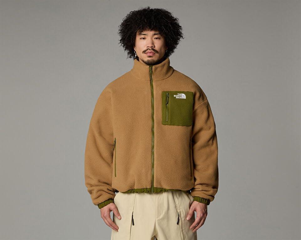 imageTHE NORTH FACE Mens Yumiori Reversible Jacket Water amp Wind Resistant Internal Cinch Cord Elastic Cuffs amp Zip PocketsForest OliveUtility Brown