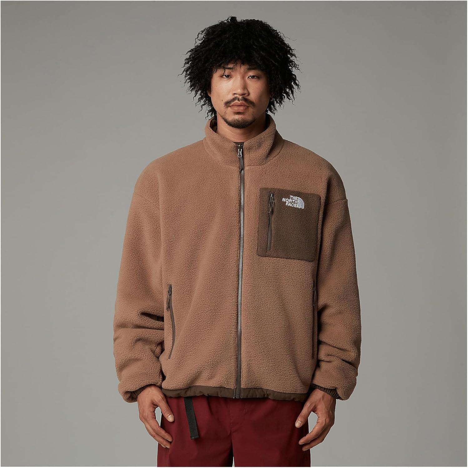 imageTHE NORTH FACE Mens Yumiori Reversible Jacket Water amp Wind Resistant Internal Cinch Cord Elastic Cuffs amp Zip PocketsSmokey BrownLatte
