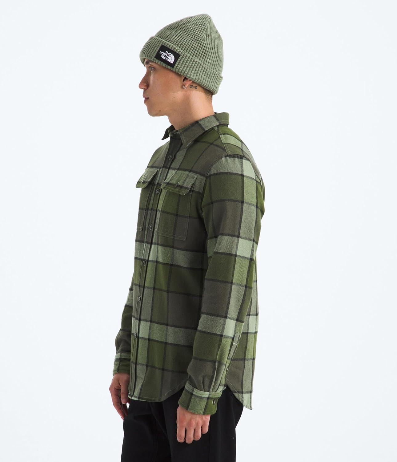 imageThe North FACE Mens Arroyo LongSleeve Flannel ButtonDown ShirtNew Taupe Green Macro Small Plaid