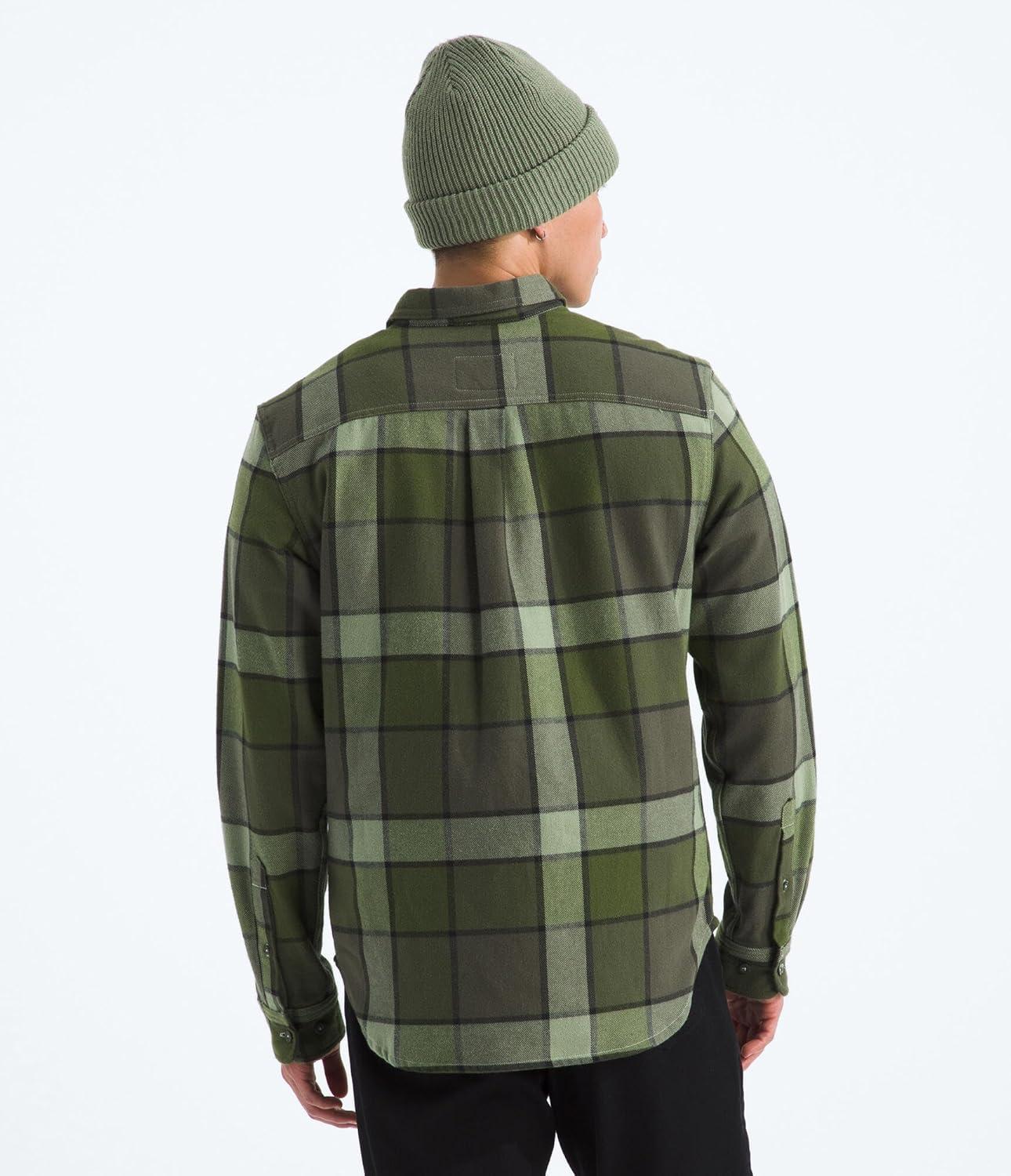 imageThe North FACE Mens Arroyo LongSleeve Flannel ButtonDown ShirtNew Taupe Green Macro Small Plaid