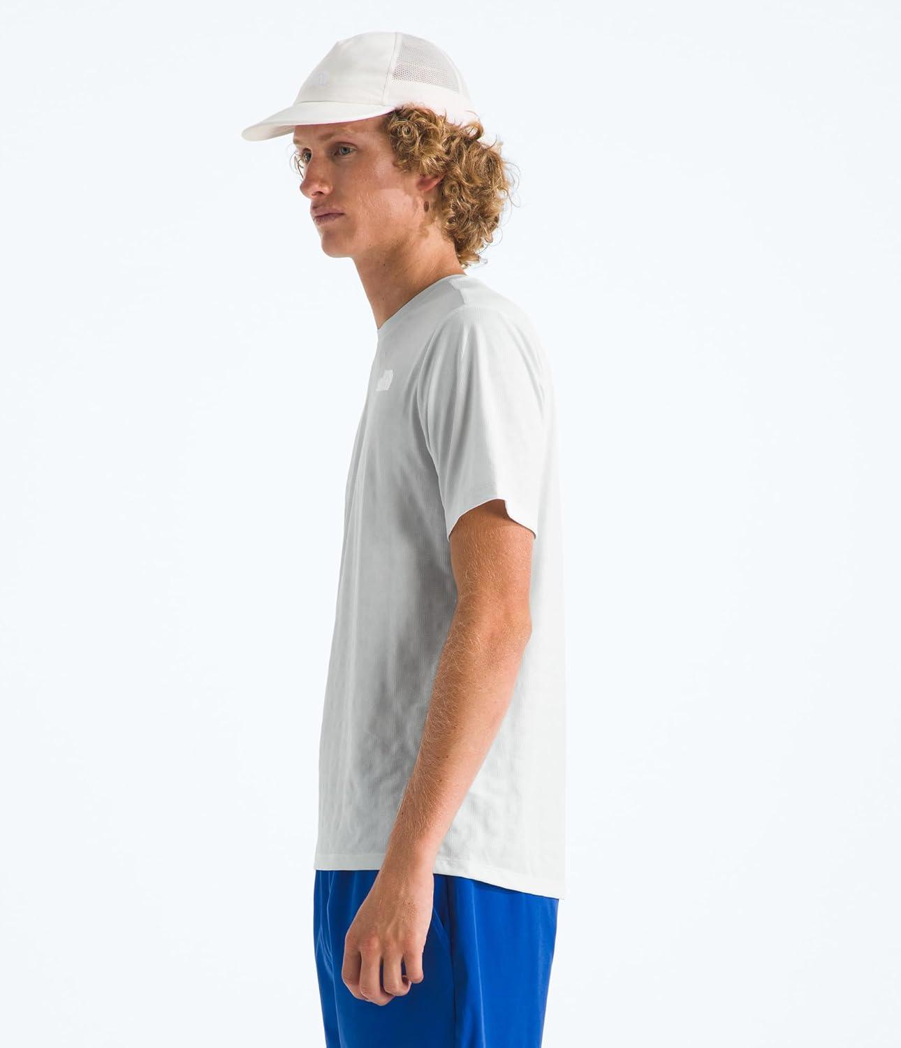 imageThe North Face Mens 247 Pentadome Embossed Short Sleeve Tee Regular Fit TShirt with MoistureWicking Flashdry TechPearl Stone