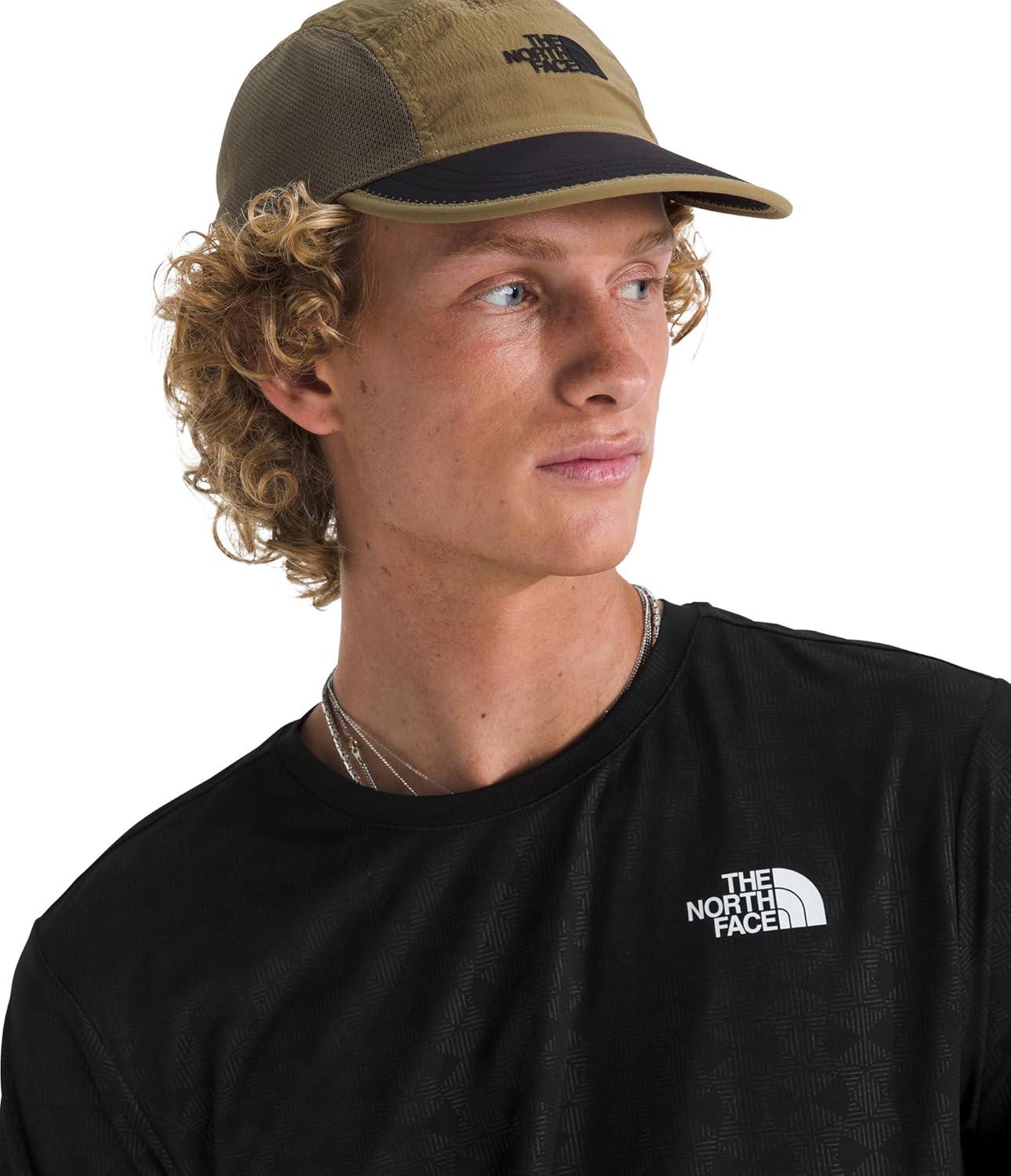 imageThe North Face Mens 247 Pentadome Embossed Short Sleeve Tee Regular Fit TShirt with MoistureWicking Flashdry TechTnf Black