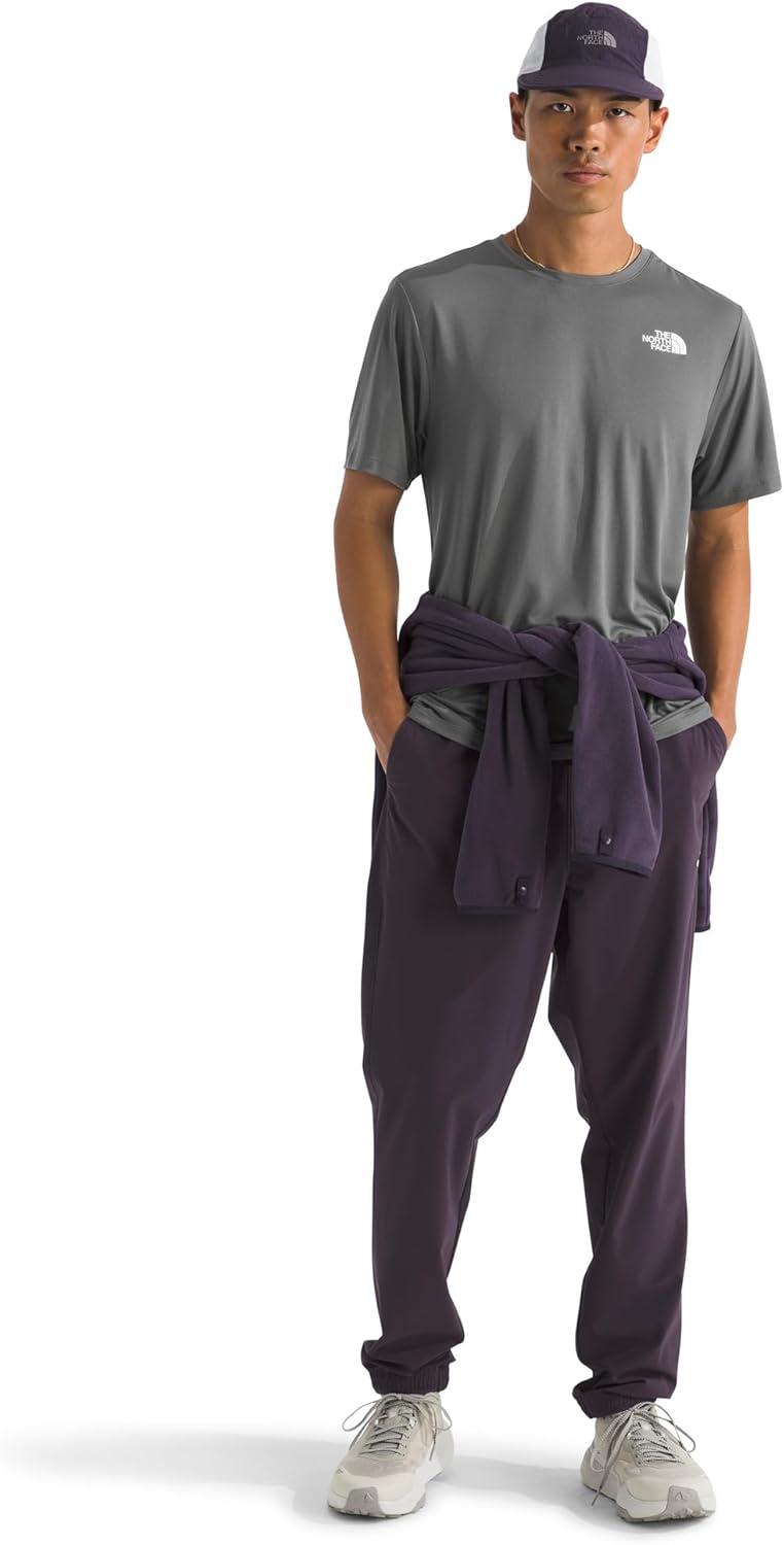 imageThe North Face Mens 247 ShortSleeve Tee Lightweight Athletic Shirt with Flashdry Technology amp Heat Transfer LogoSmoked Pearl