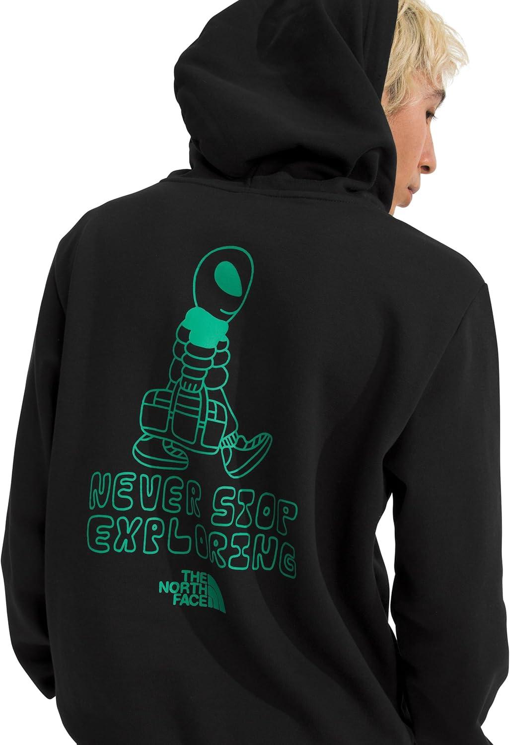 imageThe North Face Mens Celestial Drift Hoodie Casual Pullover Sweatshirt Bold Graphic Designs Kangaroo Hand PocketTnf Black