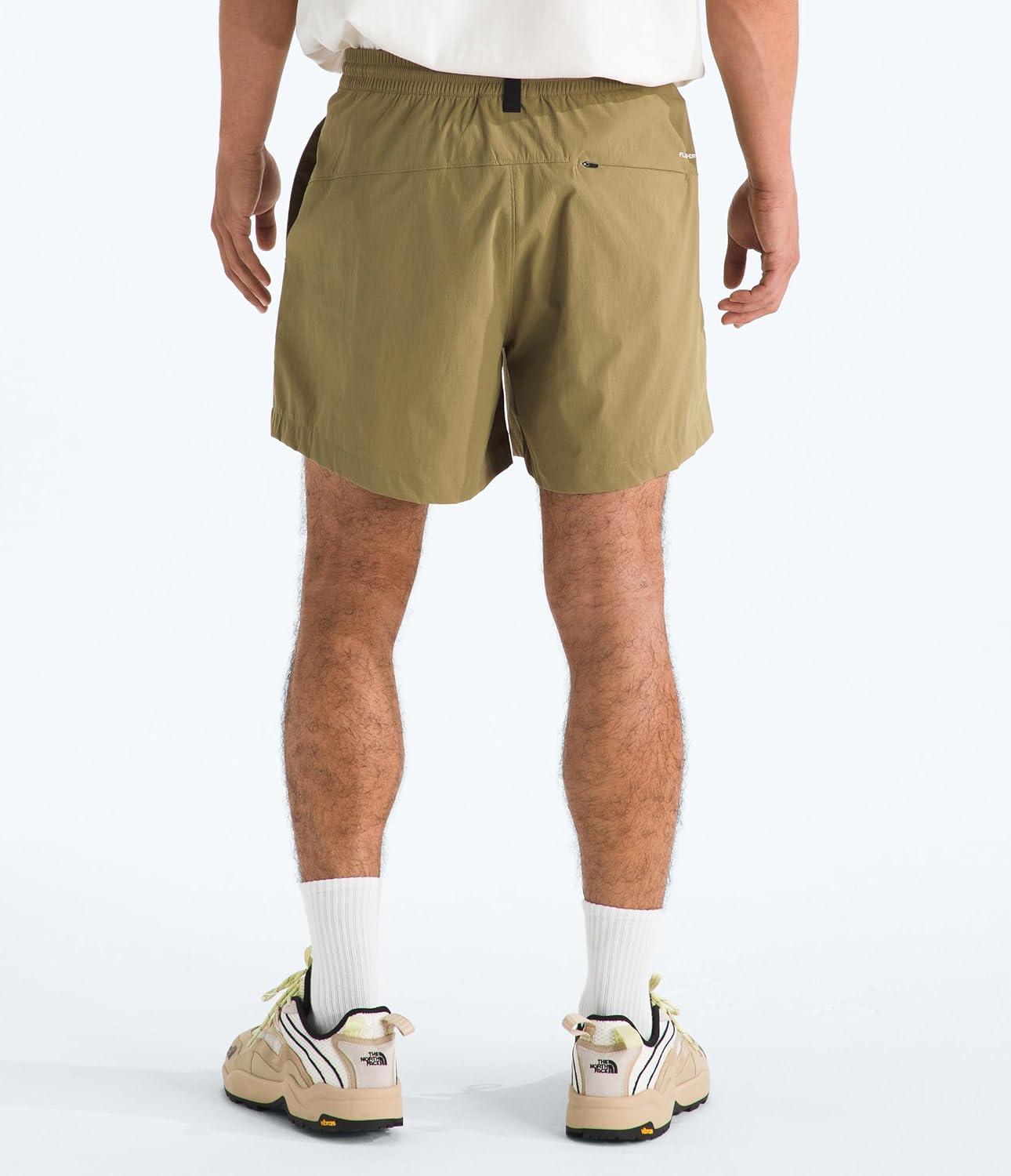 imageThe North Face Mens Class V Pathfinder WaterRepellent Pullon 5 Short Moisture Wicking Elastic WaistbandCedar