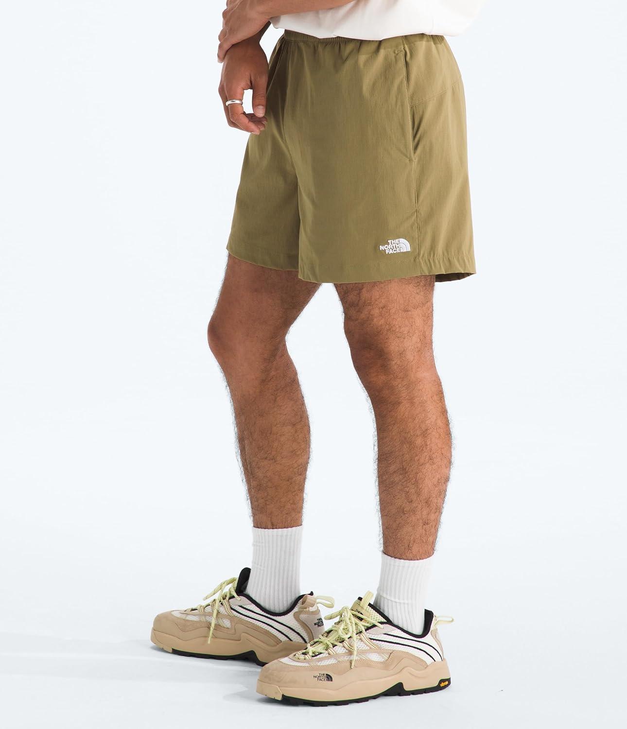 imageThe North Face Mens Class V Pathfinder WaterRepellent Pullon 5 Short Moisture Wicking Elastic WaistbandCedar