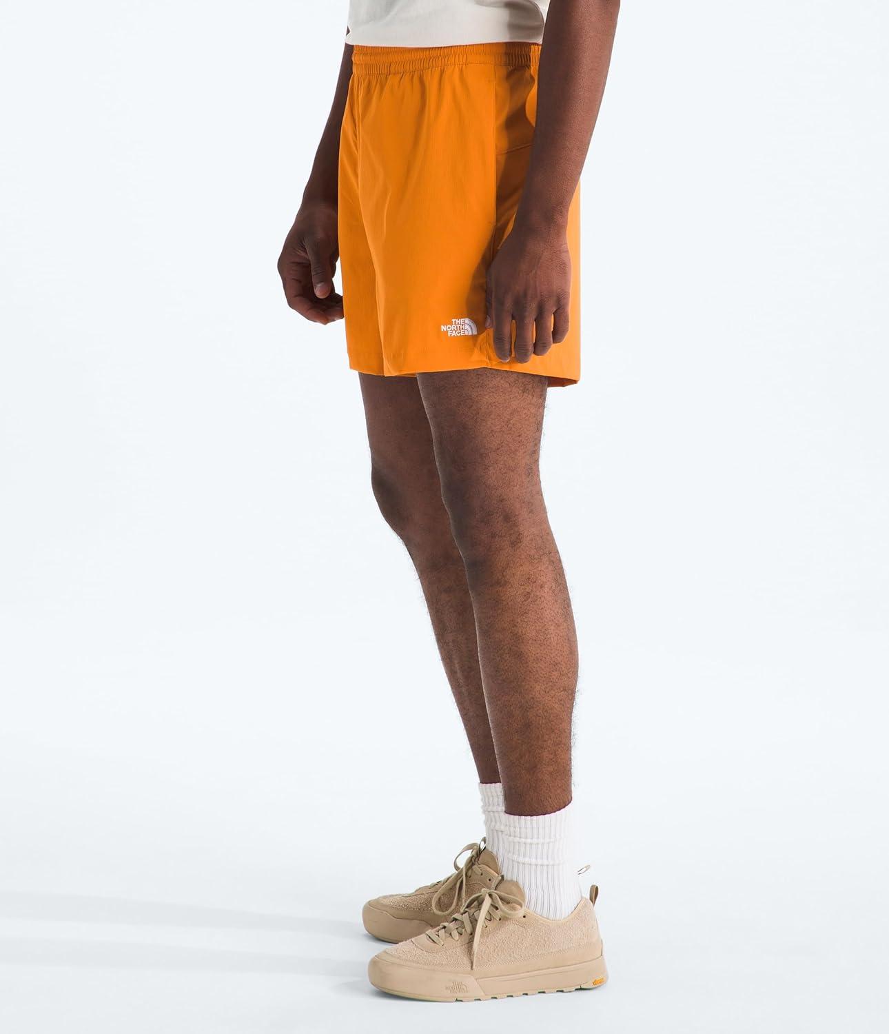 imageThe North Face Mens Class V Pathfinder WaterRepellent Pullon 5 Short Moisture Wicking Elastic WaistbandDust Orange