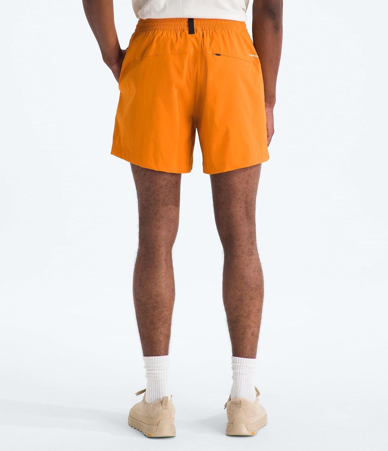 imageThe North Face Mens Class V Pathfinder WaterRepellent Pullon 5 Short Moisture Wicking Elastic WaistbandDust Orange