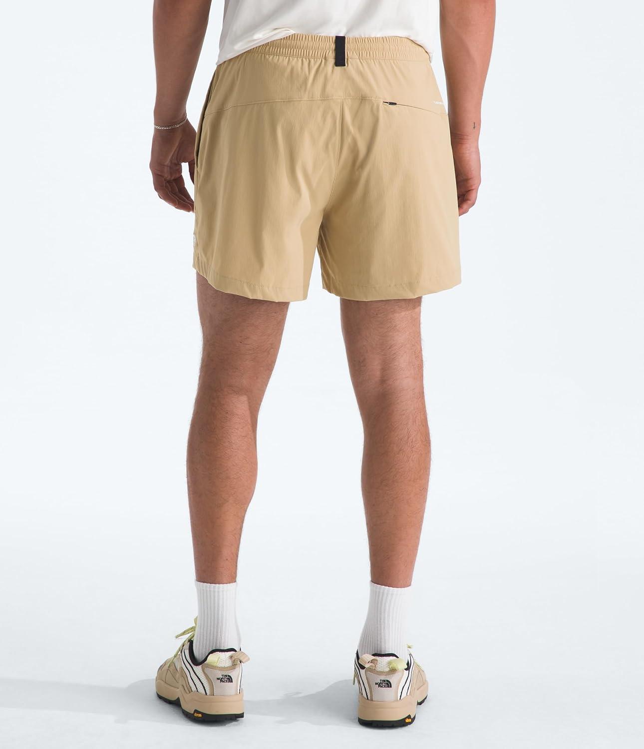 imageThe North Face Mens Class V Pathfinder WaterRepellent Pullon 5 Short Moisture Wicking Elastic WaistbandKhaki Stone