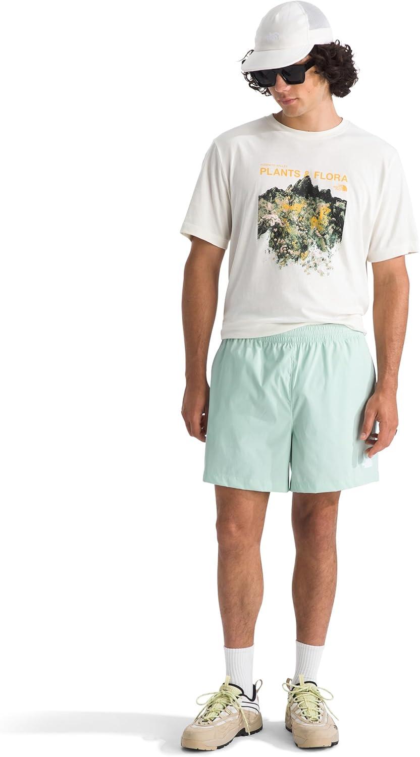 imageThe North Face Mens Class V Pathfinder WaterRepellent Pullon 5 Short Moisture Wicking Elastic WaistbandOpal Frost