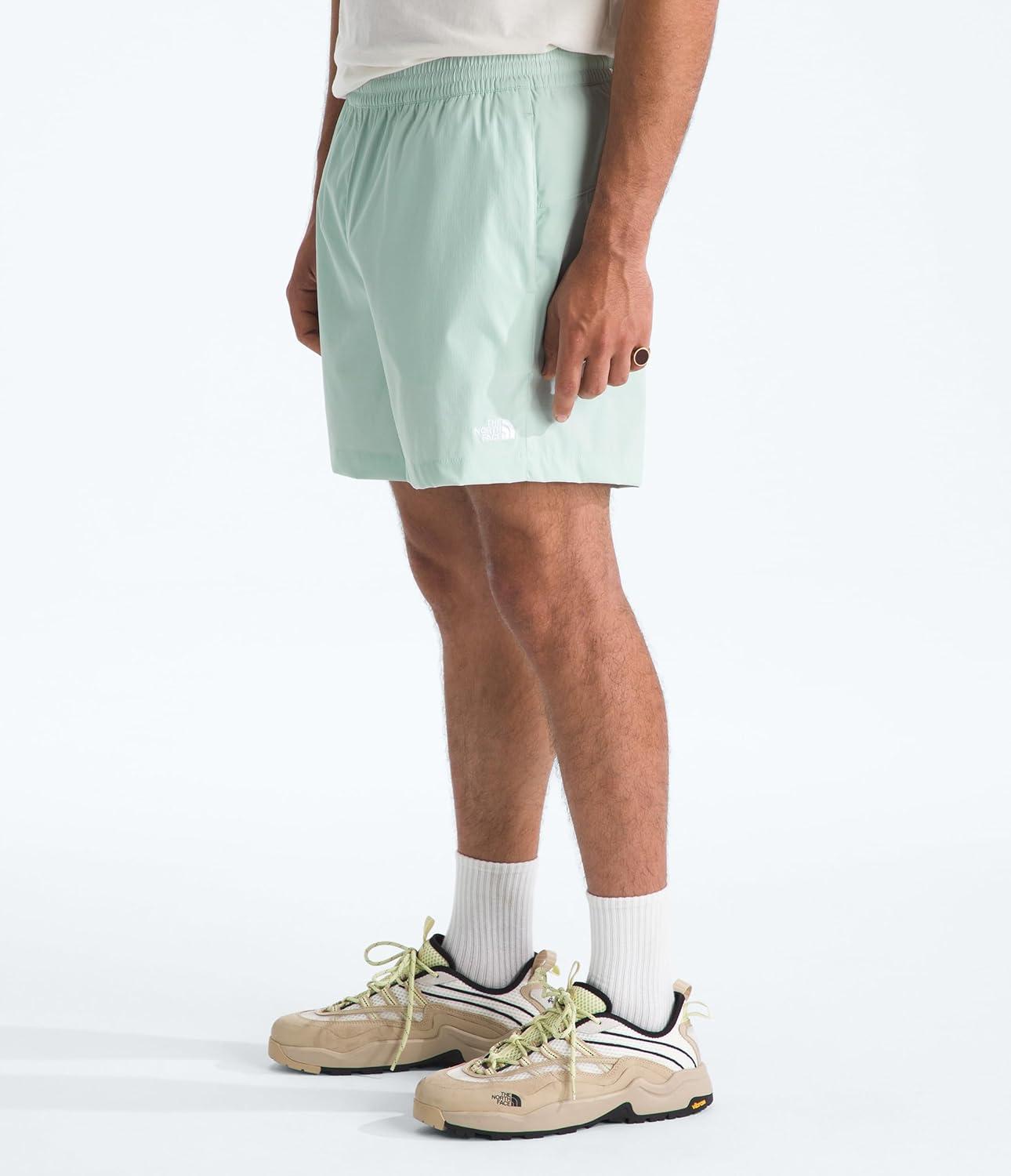 imageThe North Face Mens Class V Pathfinder WaterRepellent Pullon 5 Short Moisture Wicking Elastic WaistbandOpal Frost