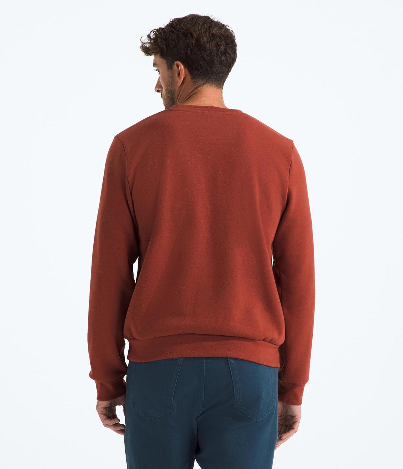 imageThe North Face Mens Evolution Simple Dome Crew Ribbed Collar amp Hem Classic LogoIron Clay
