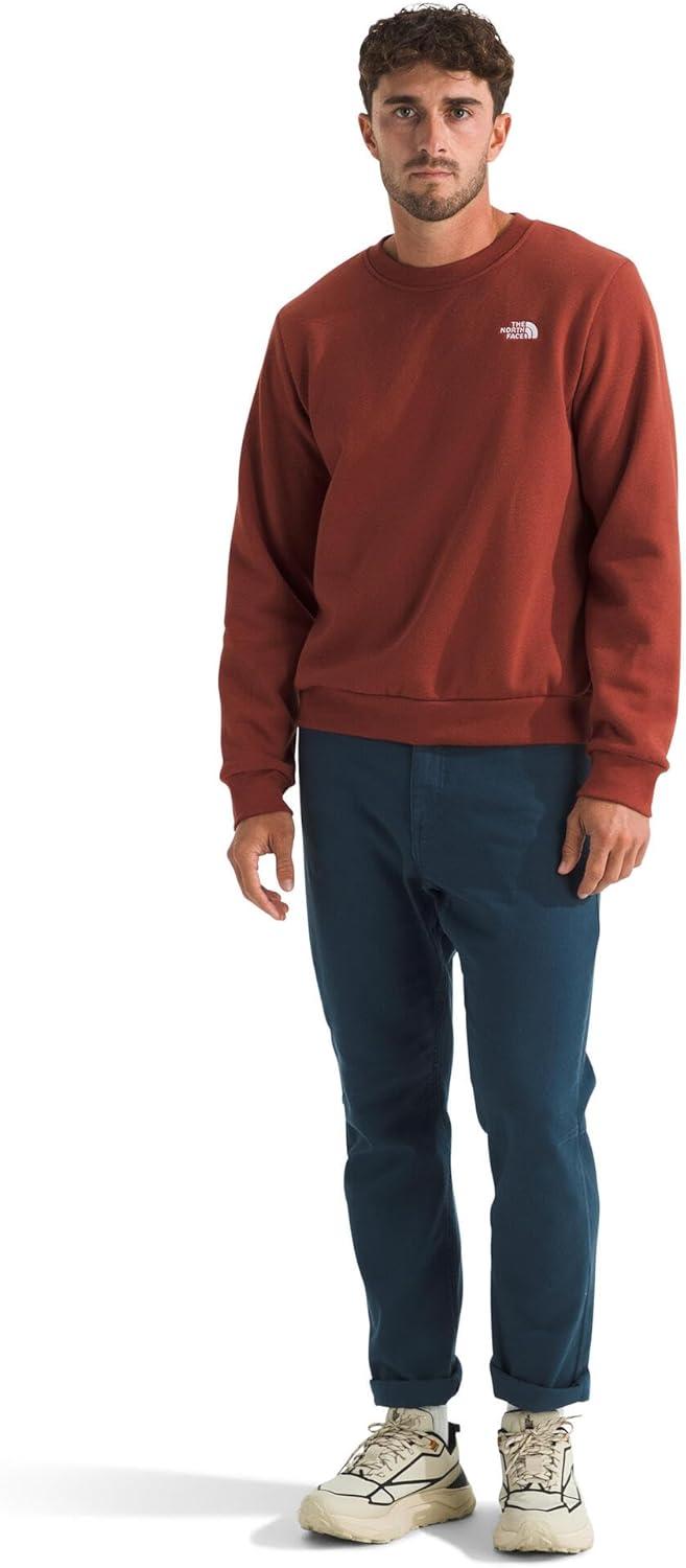 imageThe North Face Mens Evolution Simple Dome Crew Ribbed Collar amp Hem Classic LogoIron Clay