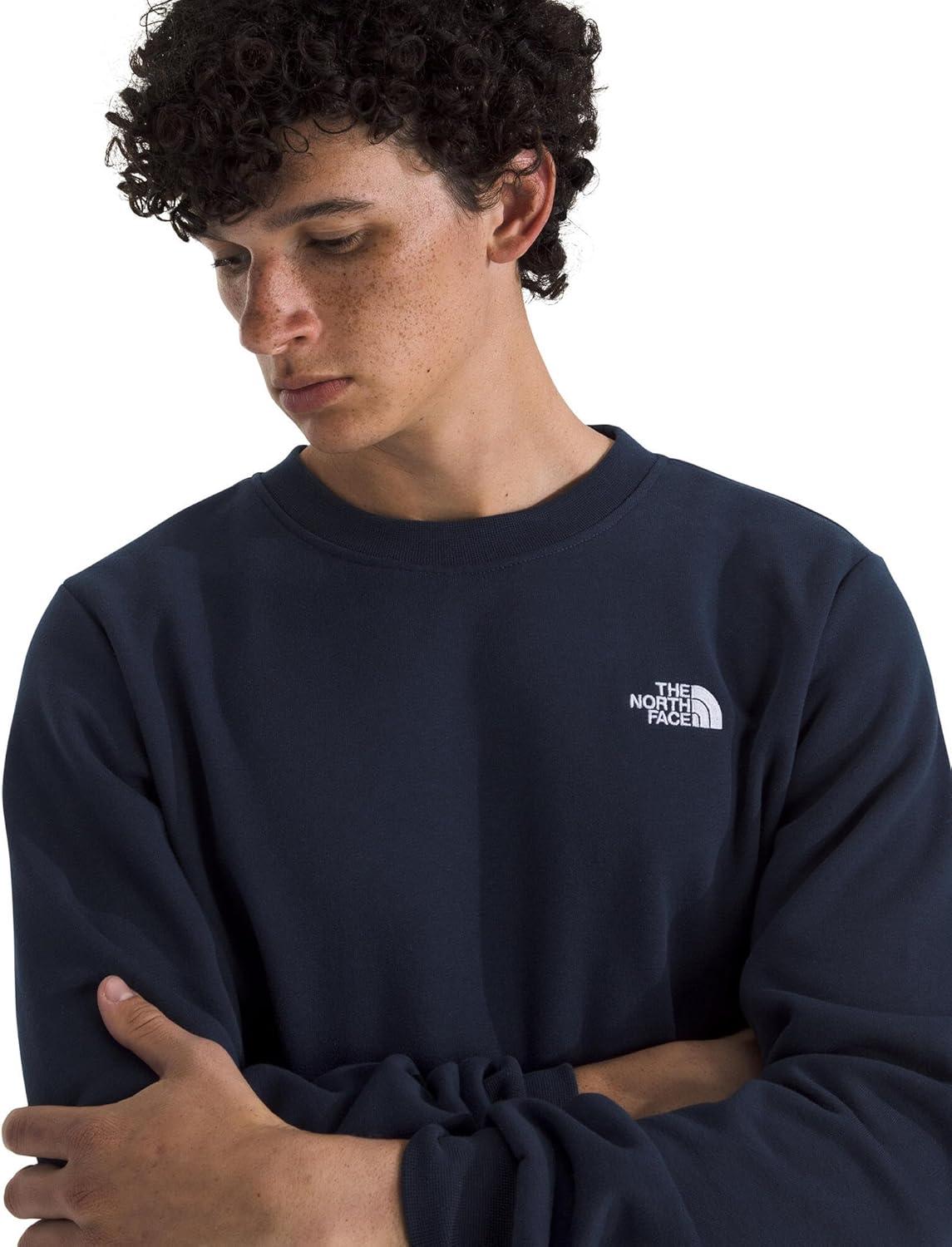 imageThe North Face Mens Evolution Simple Dome Crew Ribbed Collar amp Hem Classic LogoSummit Navy