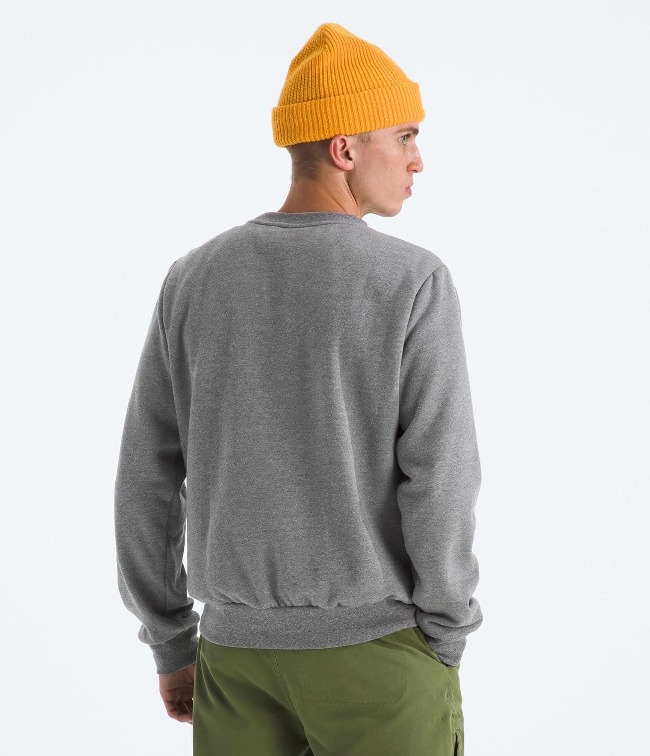 imageThe North Face Mens Evolution Simple Dome Crew Ribbed Collar amp Hem Classic LogoTnf Mid Grey Heather