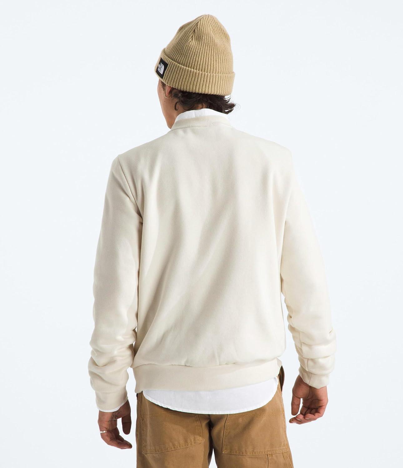 imageThe North Face Mens Evolution Simple Dome Crew Ribbed Collar amp Hem Classic LogoWhite Dune
