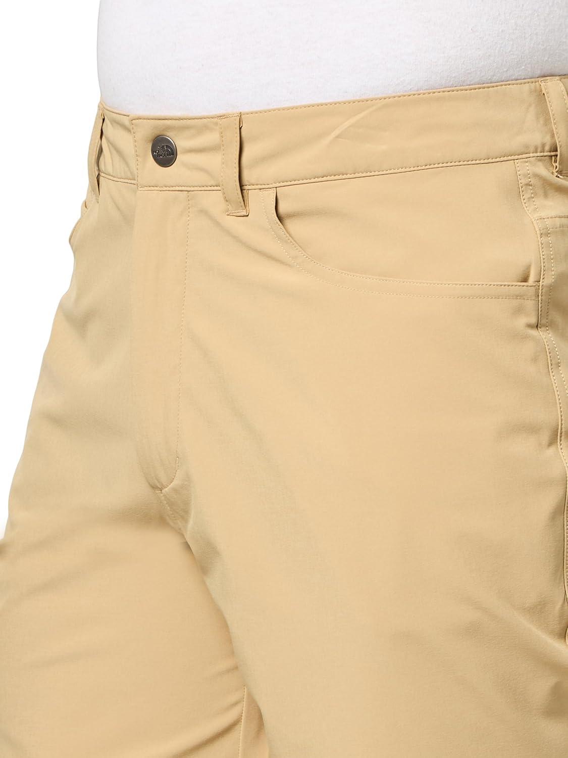 imageThe North Face Mens Paramount 7 Short Moisture Wicking Hiking Shorts Water Repellent Finish Belt Loops 5 PocketsKhaki Stone