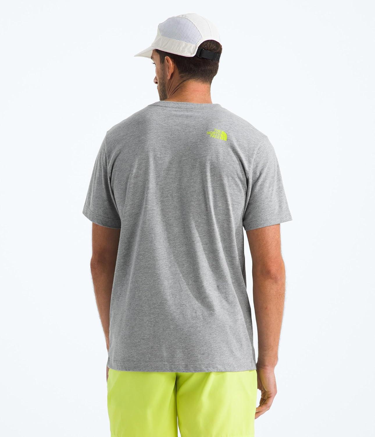 imageThe North Face Mens Since 66 ShortSleeve Tee Casual Stylish Graphic TShirt Regular Fit Soft FabricTnf Pale Grey HeatherFizz Lime