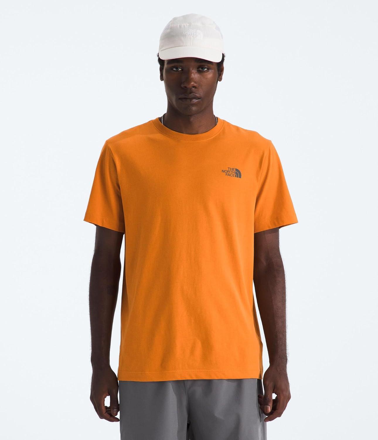 imageThe North Face Mens Stay Exploring ShortSleeve Tee Casual Graphic TShirt Regular Fit Soft Cotton FabricDust Orange