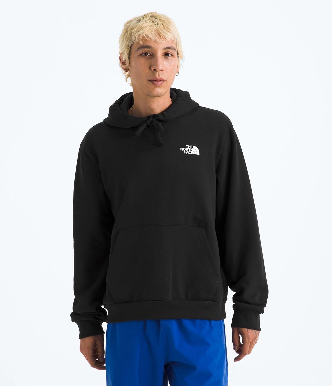 imageThe North Face Mens Sunlit Summit Hoodie Casual Pullover Sweatshirt With Bold Graphic Designs Kangaroo Hand PocketTnf Black