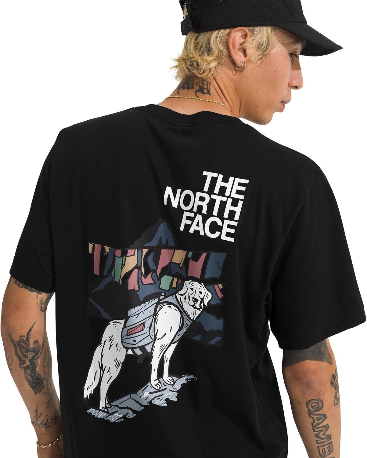 imageThe North Face Mens Sunlit Summit Short Sleeve Tee Casual Stylish Graphic TShirt Regular Fit Soft Cotton FabricTnf Black