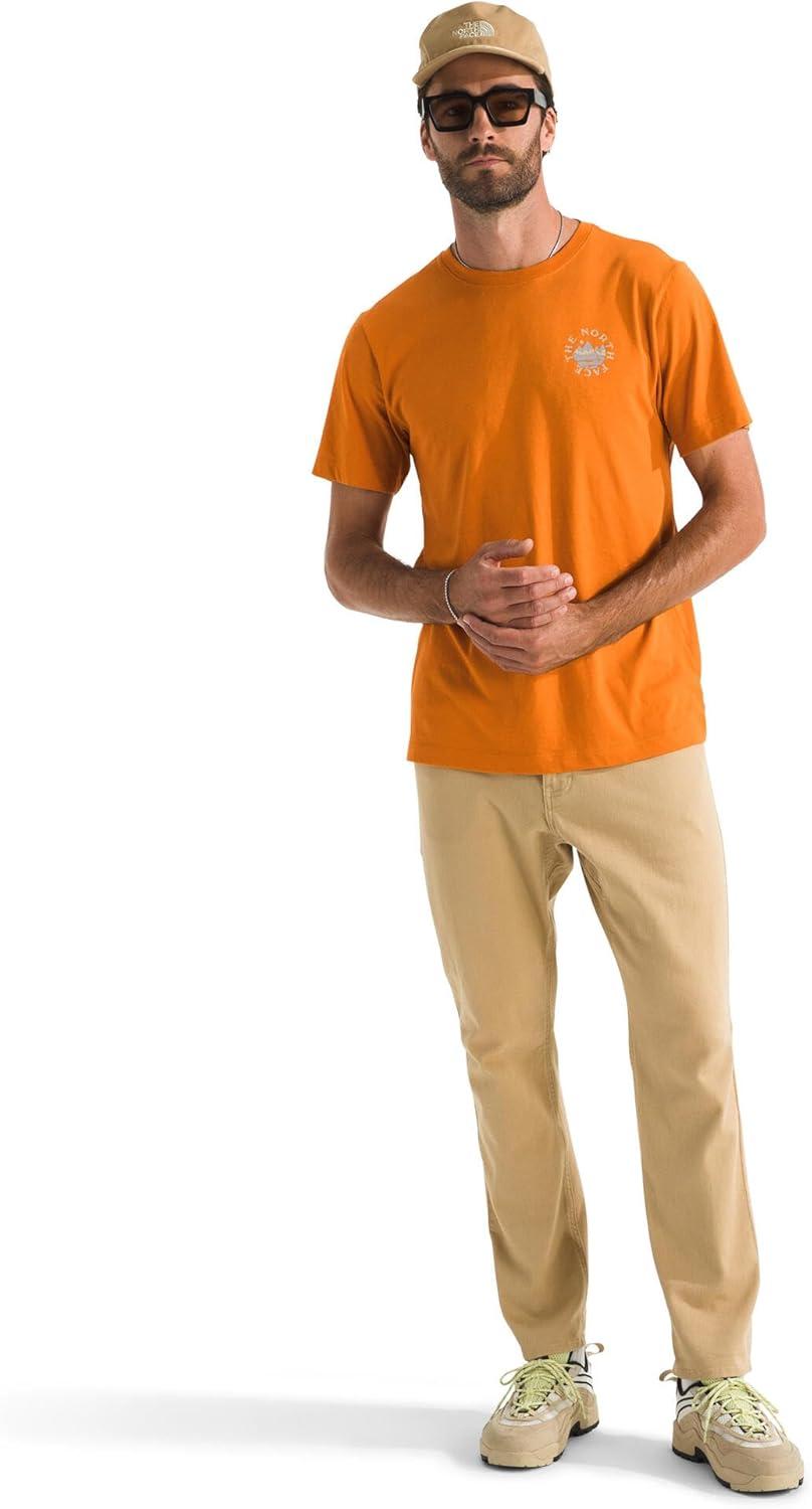 imageThe North Face Mens Sunrise Escape Regular Short Sleeve Tee Casual Graphic TShirt Regular Fit Soft Cotton FabricDust Orange