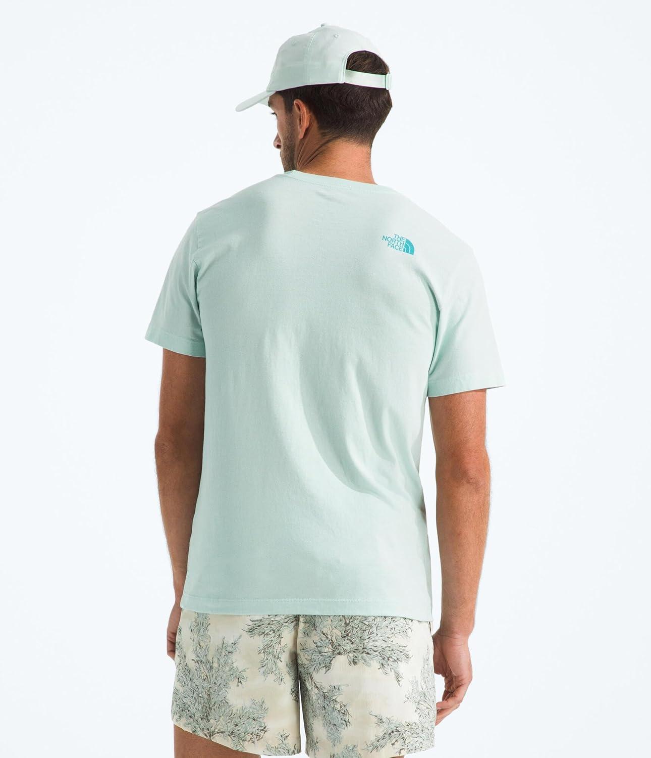 imageThe North Face Mens Sunrise Escape Regular Short Sleeve Tee Casual Graphic TShirt Regular Fit Soft Cotton FabricOpal Frost