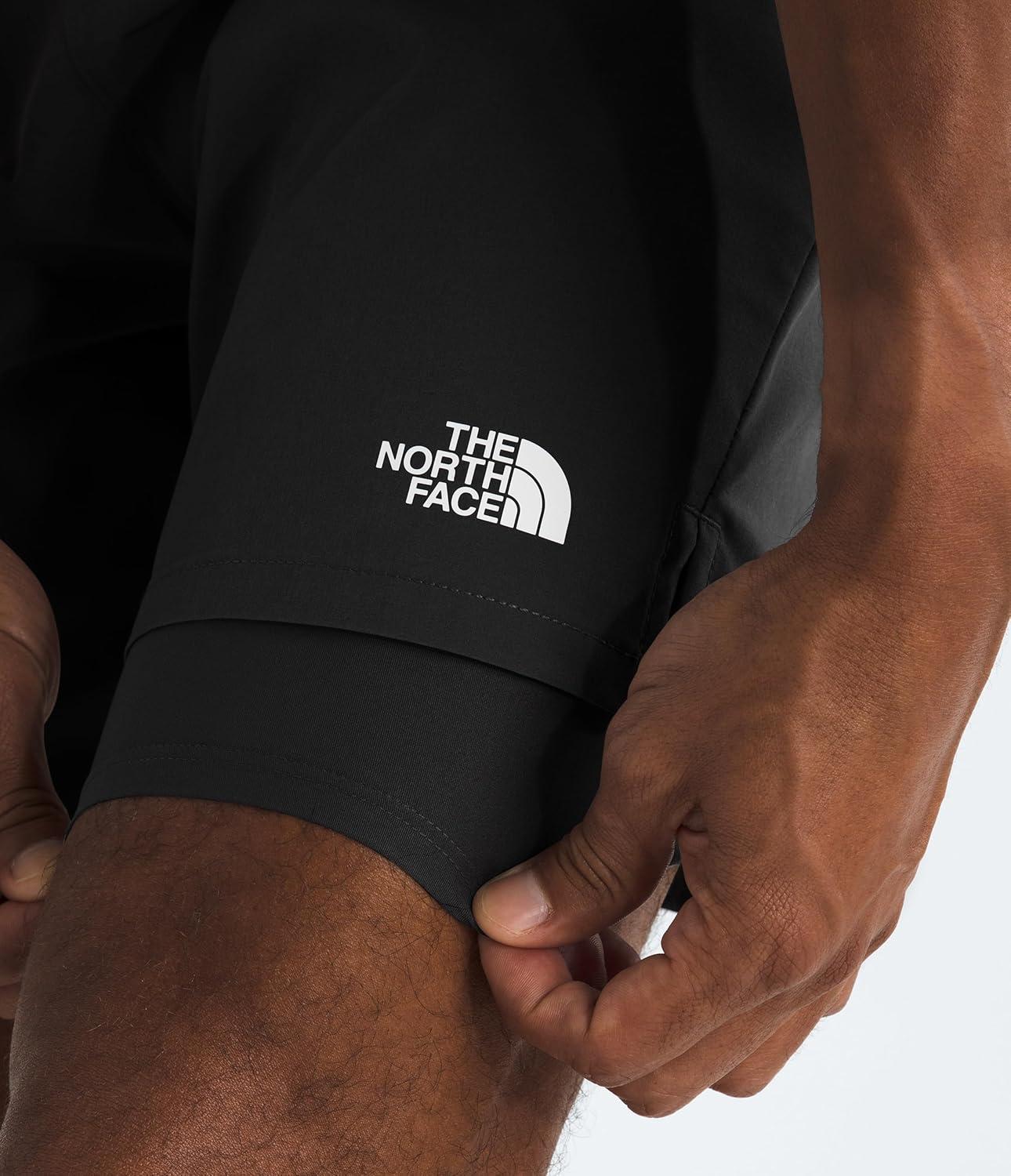 imageThe North Face Mens Wander 2in1 Short 7 Moisture Wicking Water Repellent Finish Stretch Waistband Hand PocketsTnf Black