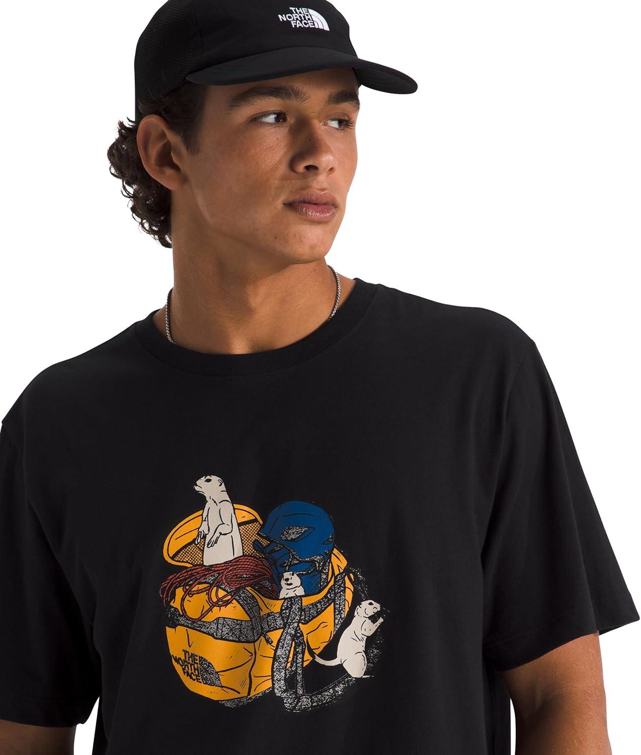 imageThe North Face Mens Woodland Wanderer Short Sleeve Tee Casual Stylish Graphic TShirt Regular Fit Soft Cotton FabricTnf Black
