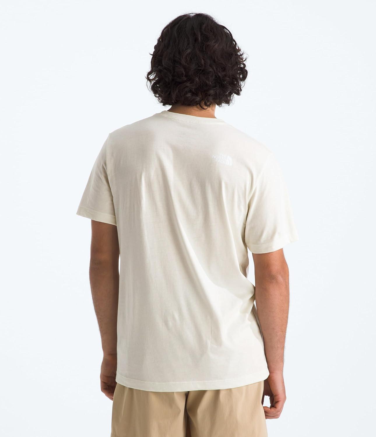 imageThe North Face Mens Woodland Wanderer Short Sleeve Tee Casual Stylish Graphic TShirt Regular Fit Soft Cotton FabricWhite Dune